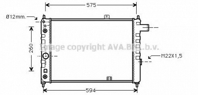AVA QUALITY COOLING ol2051 -  Радиатор, охлаждение двигателя